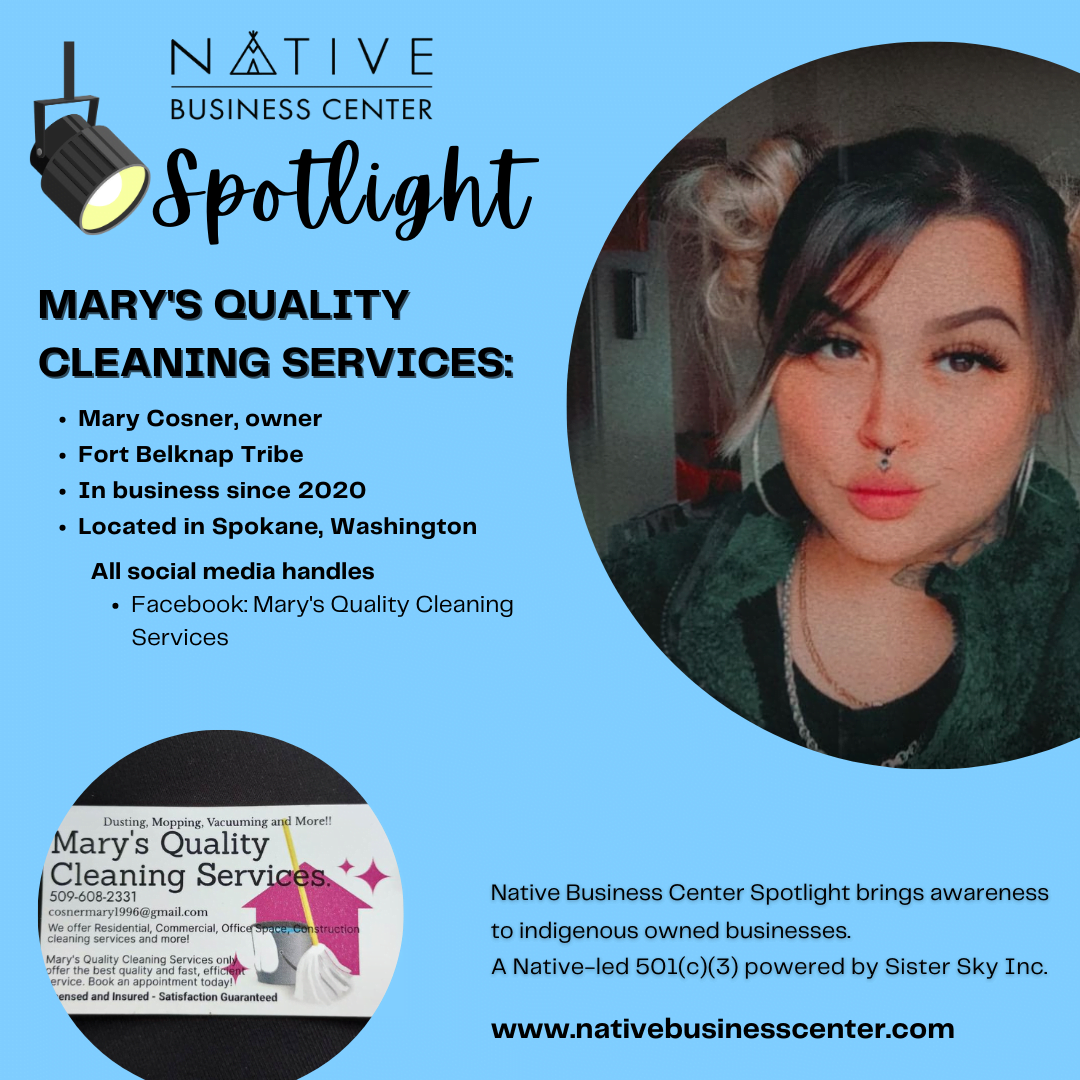 Mary’s Quality Cleaning Services Native Business Center